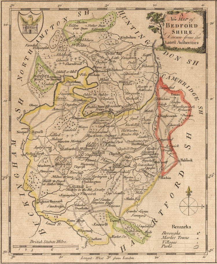 Hertfordshire Genealogy: Maps: Bowen's Map Of Hertfordshire 1759